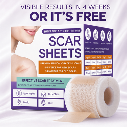 ScarFade Pro – Medical-Grade Silicone Scar Sheets for Surgical, Keloid & Burn Scars"