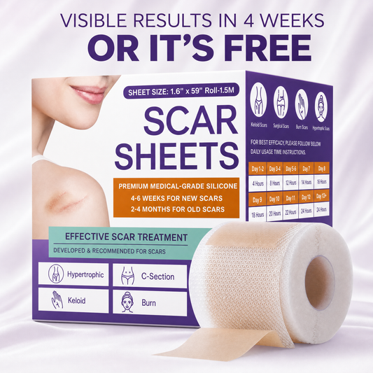 ScarFade Pro – Medical-Grade Silicone Scar Sheets for Surgical, Keloid & Burn Scars"