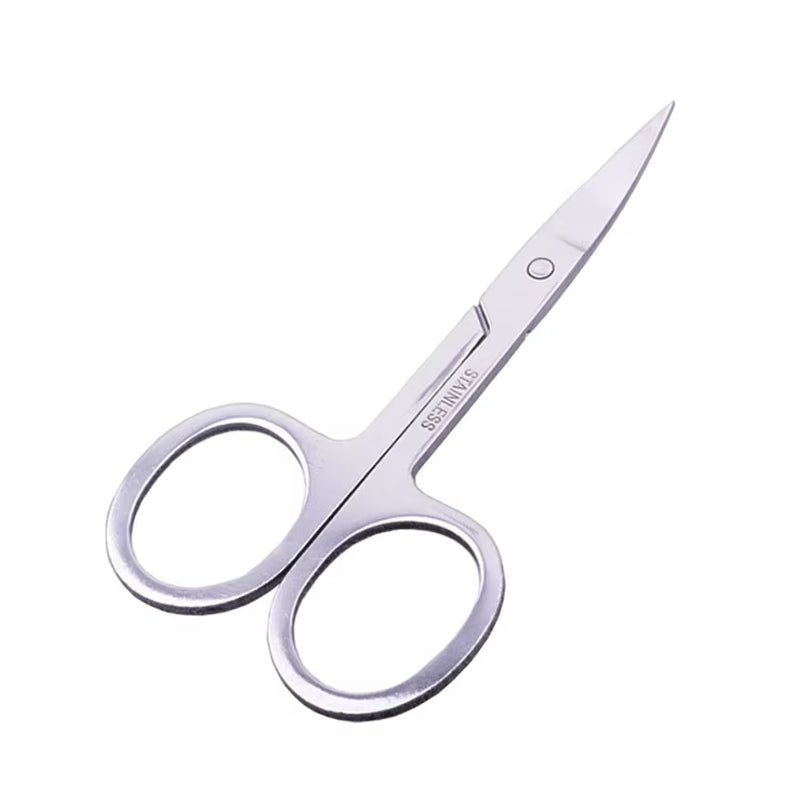 2Cr13 Stainless Steel Beauty Scissors, Smooth round Nose Hair Trimming Scissors, DIY Facial Hair Cutting Tools for Men Women
